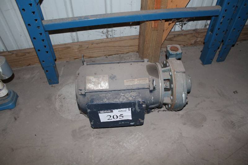 lot 205 image: Leeson 10HP Motor 3465RPM 60Hz230V47.0FLA.