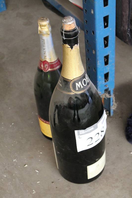 lot 228 image: Lot of (2) Display Champagne Bottles.