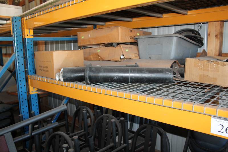 lot 265 image: Shelf Lot Including Plastic Bin And More.