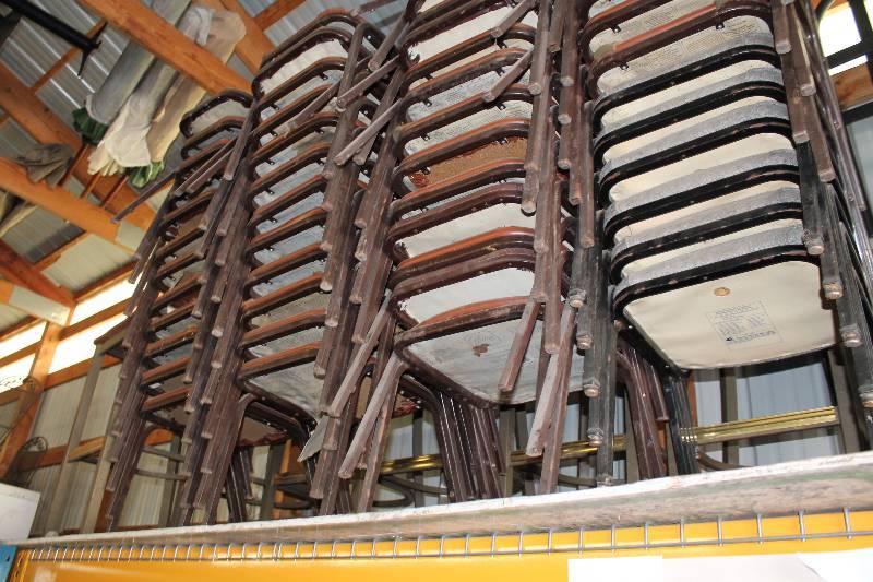 lot 260 image: Lot of (20) Chairs wMetal Frames First Come First Serve.