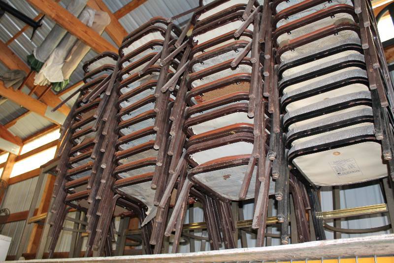 lot 259 image: Lot of (20) Chairs wMetal Frames First Come First Serve.