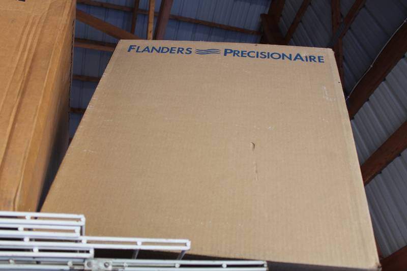 lot 273 image: Box Lot of (4) Flanders Air Filters Pre-Pleat 40 Merv  8 Standard Capacity Disposable Pleated Air Filters 18 x 24 x 2.