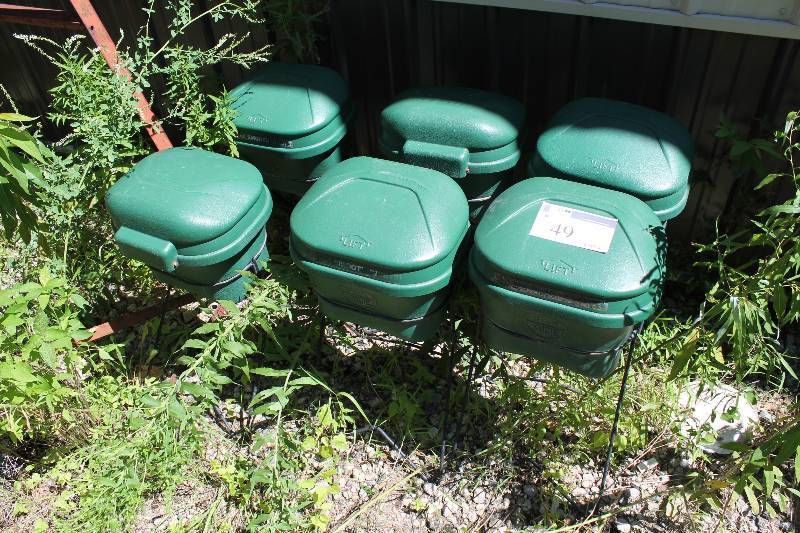 lot 49 image: Lot of (6) Par Aide Buckets wShovel Divet Sand Buckets.