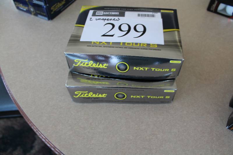 lot 299 image: Case Lot of (2) Titleist NXT Tour S Golf Balls.