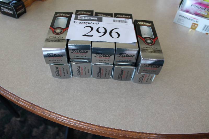 lot 296 image: Box Lot of (10) Titleist ProV1x Golf Balls, app. 3perBox.