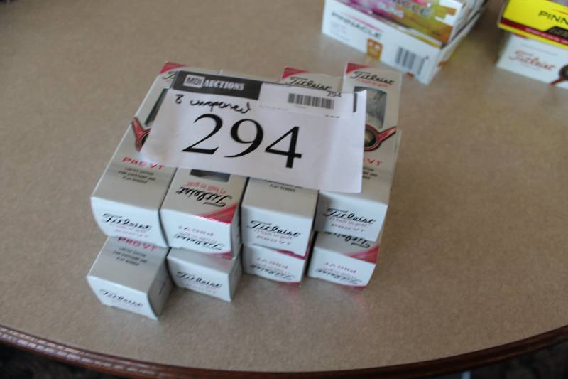 lot 294 image: Box Lot of (8) Titleist ProV1 Golf Balls, app. 3perBox.