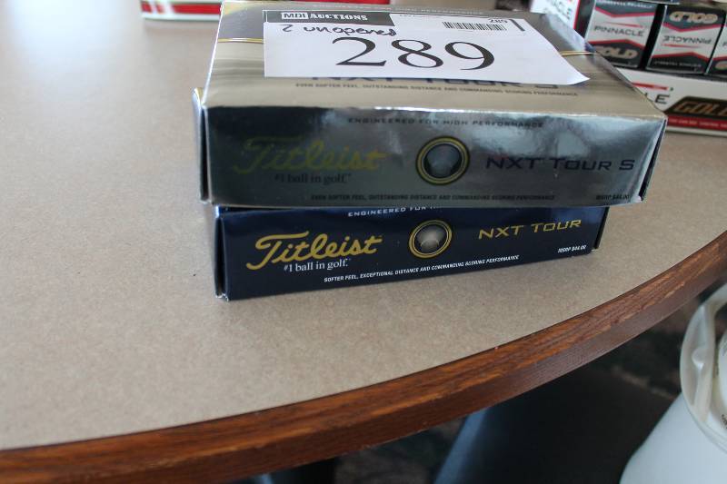 lot 289 image: Case Lot of (2) Including Titleist NXT Tour S Golf Balls Titleist NXT Tour Golf Balls.