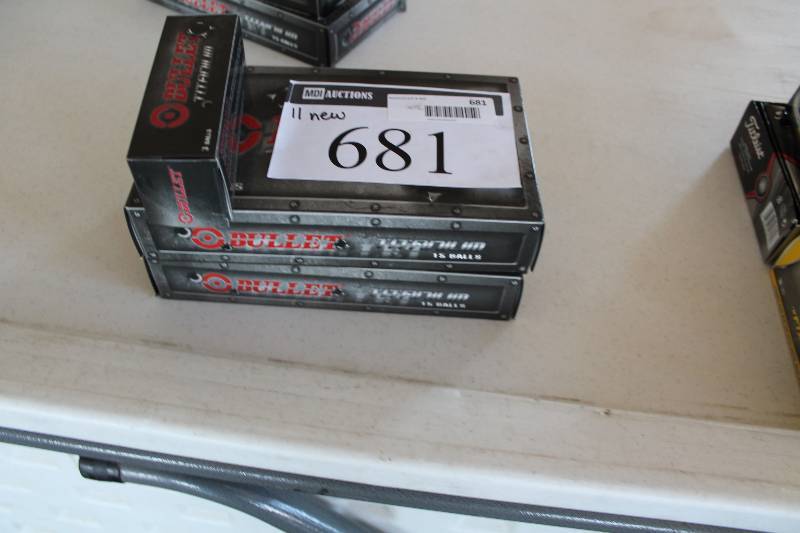 lot 681 image: Box Lot of (3) Bullet Titanium Golf Balls app. 33 total ct.