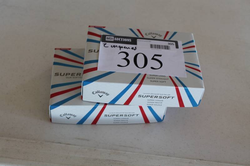 lot 305 image: Case Lot of (2) Callaway Supersoft Golf Balls app. 24 total ct.