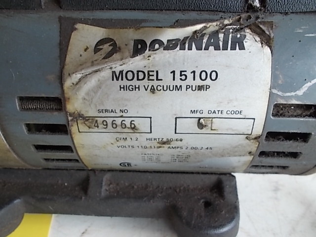 lot 70 image: Robinair Model 15100 High Vacuum Pu...