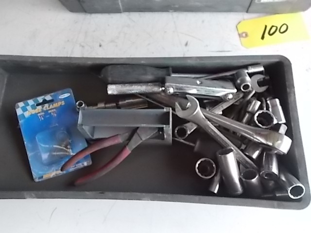 lot 100 image: Tool Box with Tools...