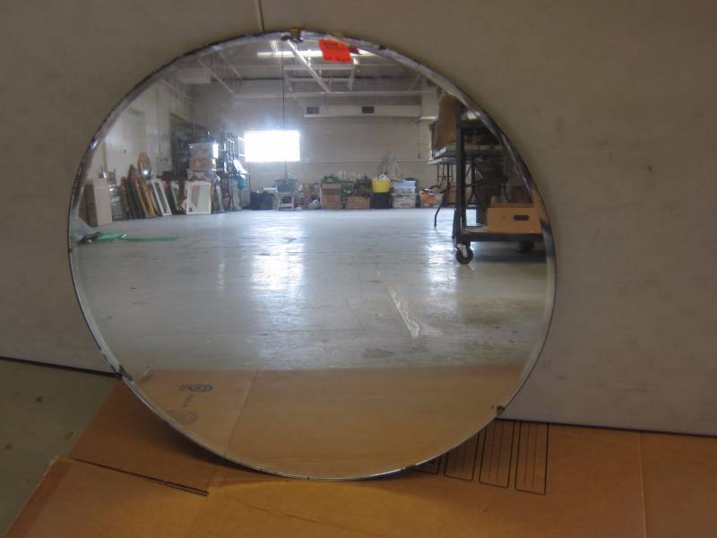 Round Beveled Mirror