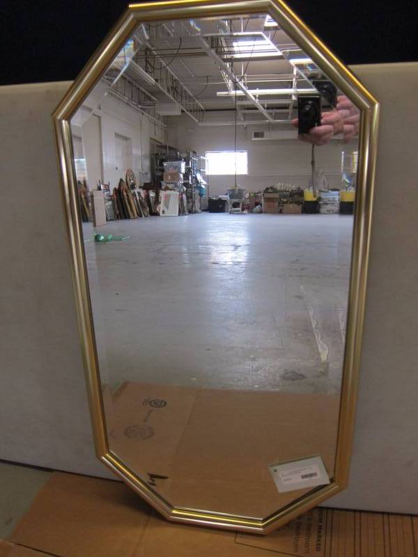 Brass Beveled Mirror