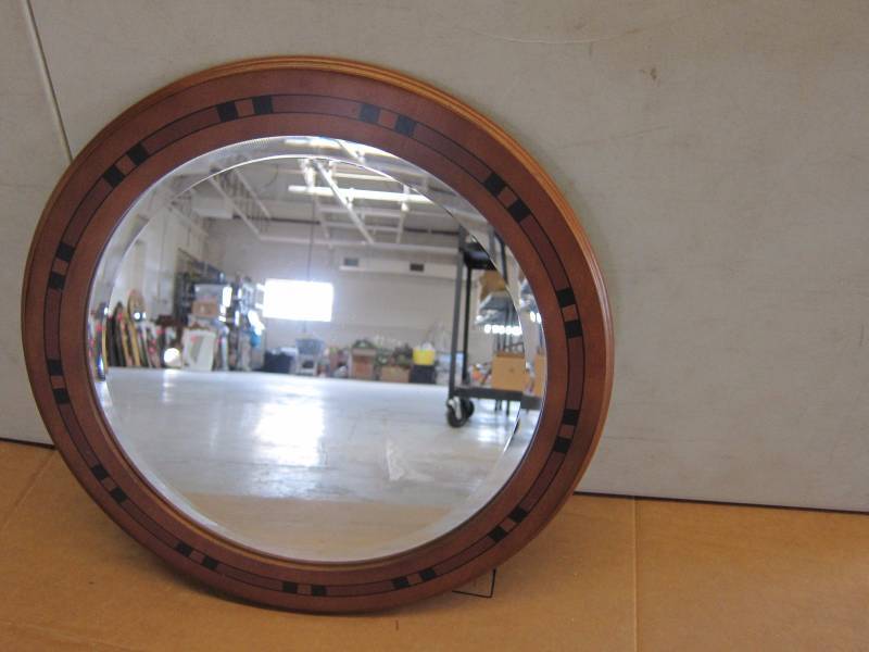 Small Round Beveled Mirror