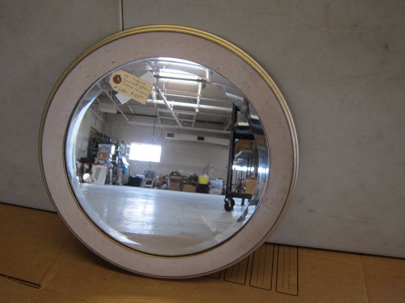 Small Round Beveled Mirror