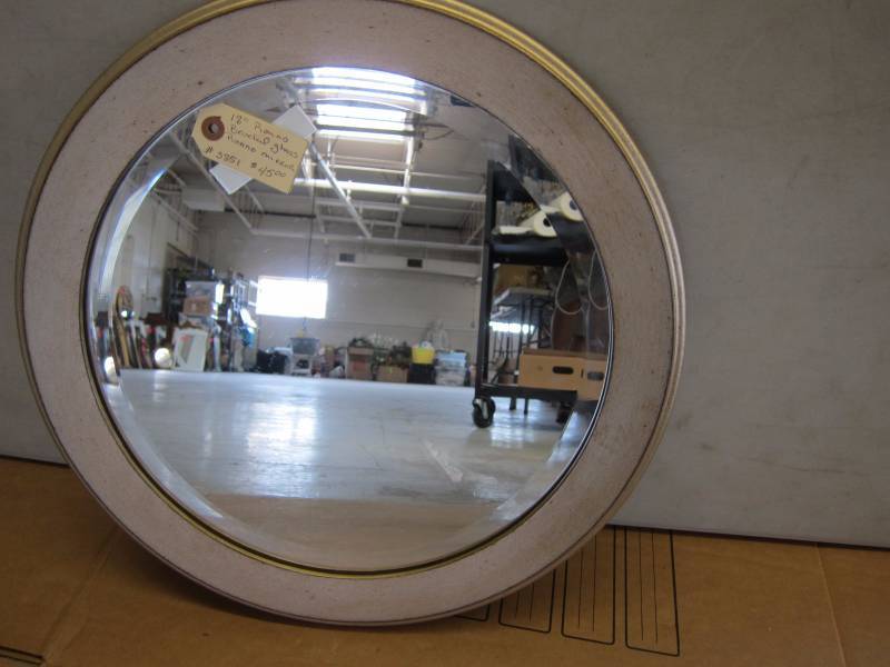 Small Round Beveled Mirror