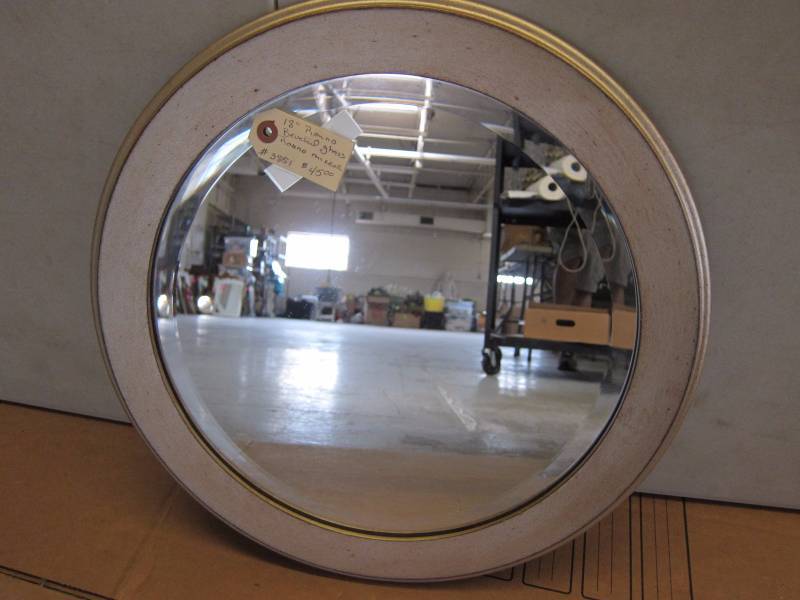 Small Round Beveled Mirror