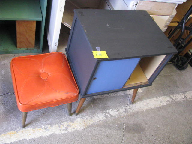 vintage record cabinet