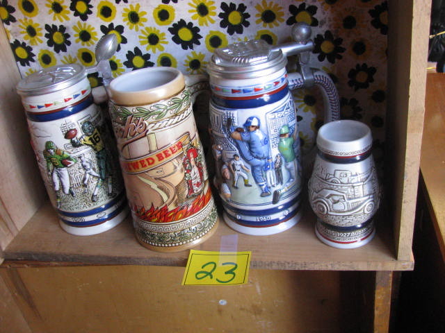 3 large steins and 1 small one