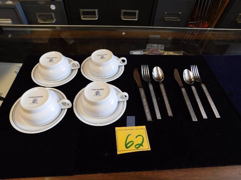 Northwest cup saucer and flatware