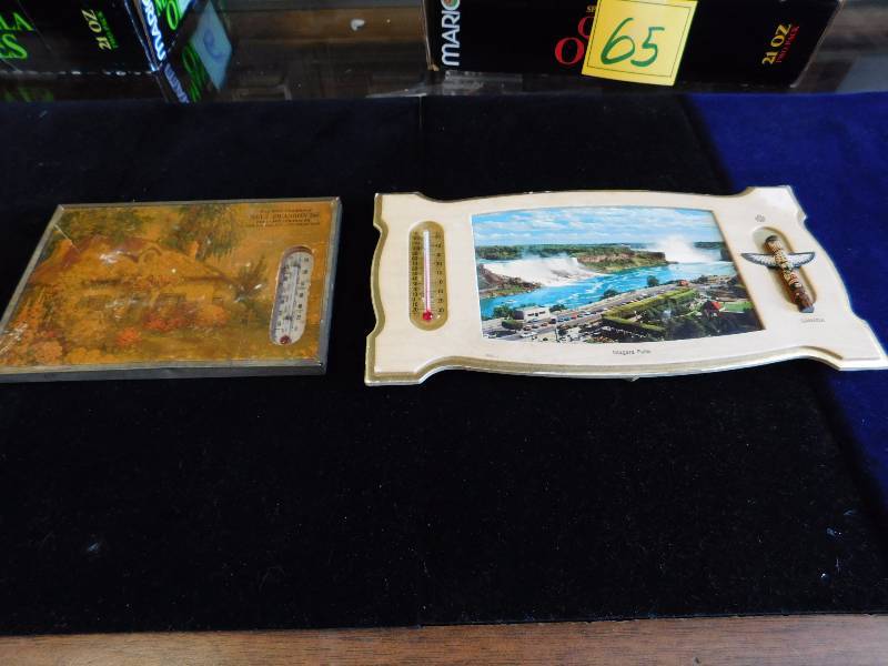 Vintage advertising souvenier thermometers
