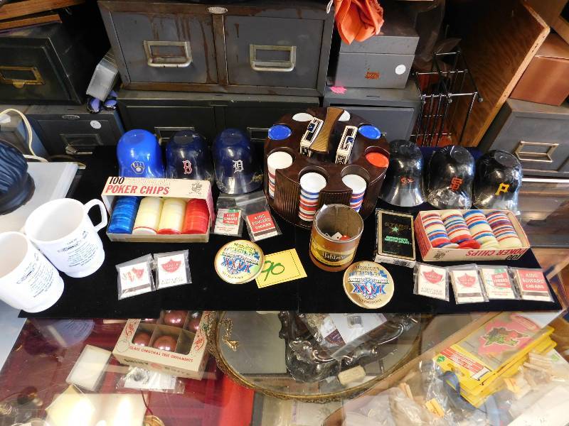 Poker night set chips cards collectibles