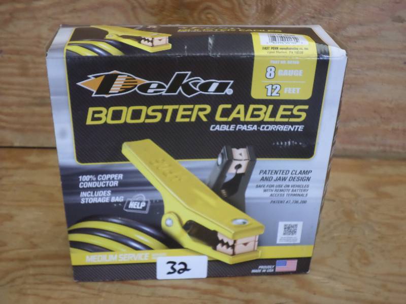 Deka 12ft 8-Gauge Booster Cable Set...
