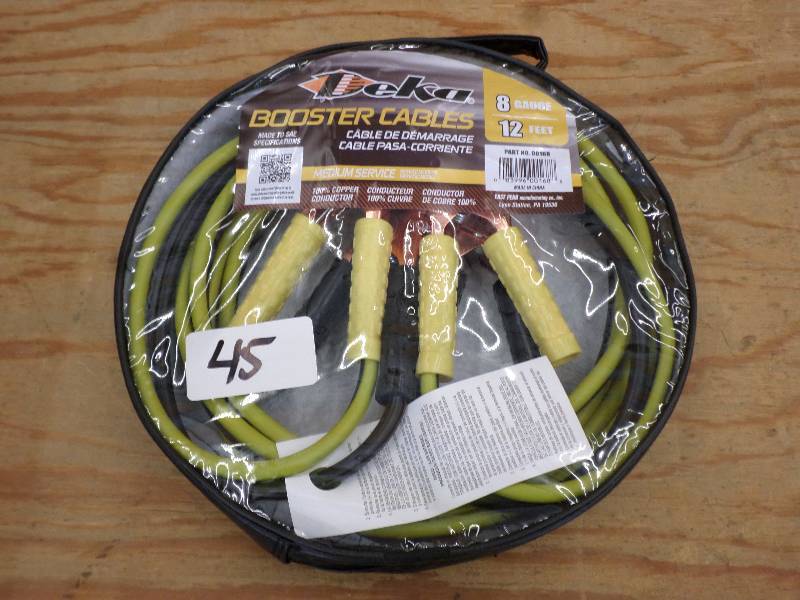 Deka 12ft 8-Gauge Booster Cable Set...