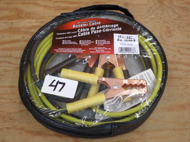 12ft 8-Gauge Booster Cable Set ...