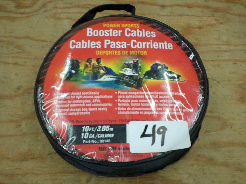10ft 10-Gauge ATV Booster Cable Set...