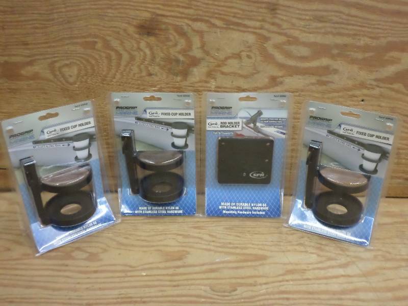 (3) Marine Cup Holders & (1) Rod Ho...