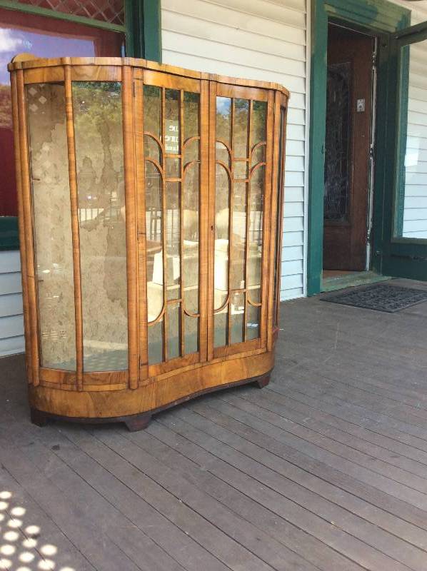 English Art Deco Curio Cabinet c. 1920s