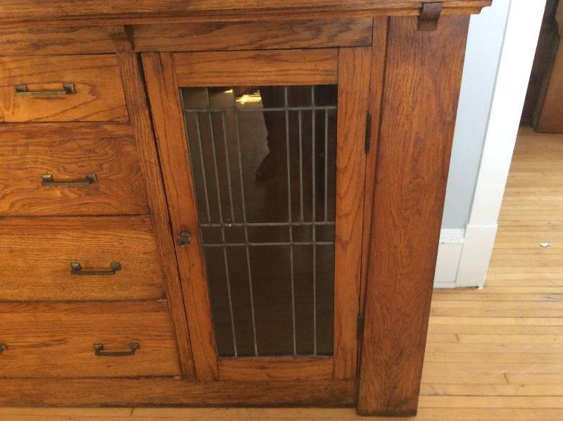 Antique Salvaged Minneapolis Craftsman BuiltIn Buffet No. 6 Antique English & European Fine