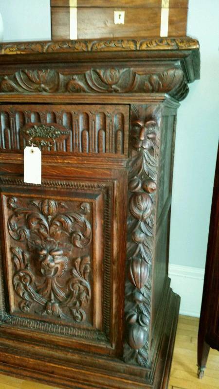 German Black Forest Carved Sideboard c. 1880