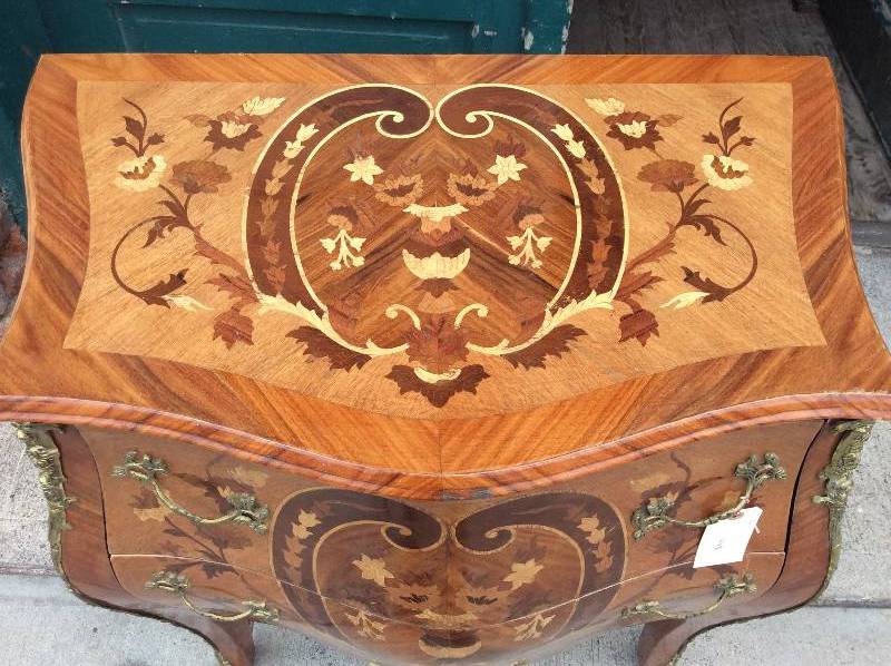 Elegant French Two-Drawer Bombe Chest