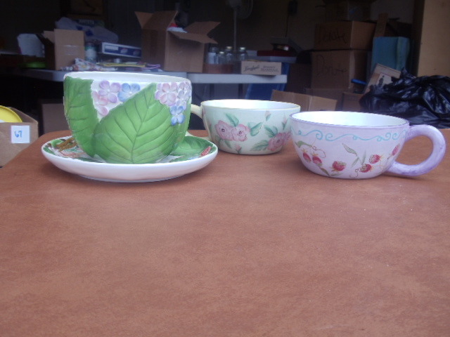 lot 68 image: Tea Cup Planters