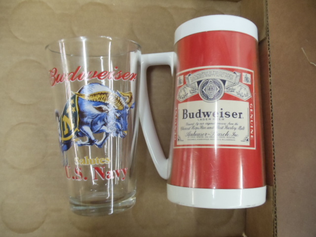 lot 258 image: Budweiser Glass & Mug