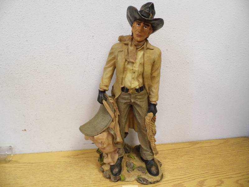 Resin Cowboy Statue
