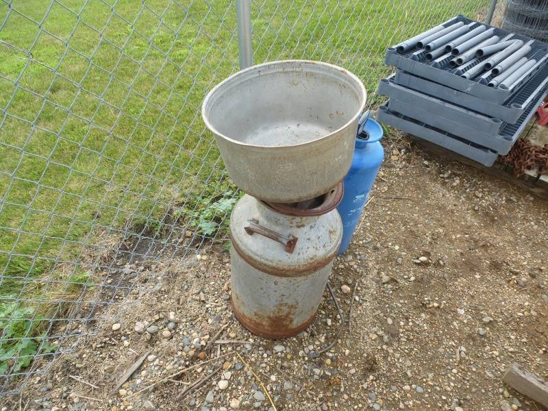 Antique Cream Can with strainer