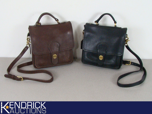 lot 11 image: 2 Authentic Vintage Leather COACH Willis PursesShoulder Bags