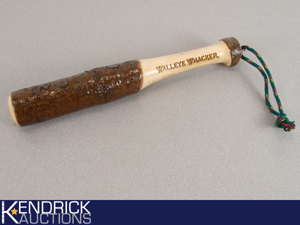 lot 17 image: Mint Condition Hand Carved Wood Novelty Walleye Whacker
