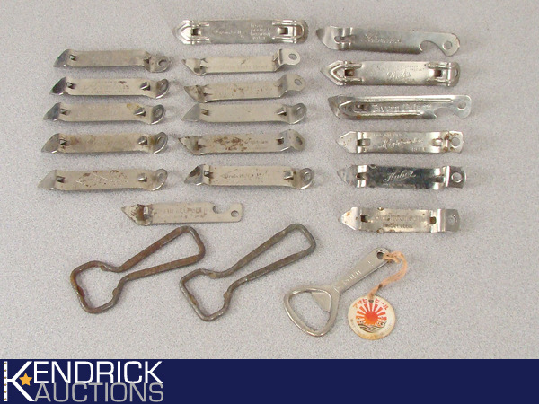 lot 21 image: Lot of Vintage Collectible Metal Beer Openers