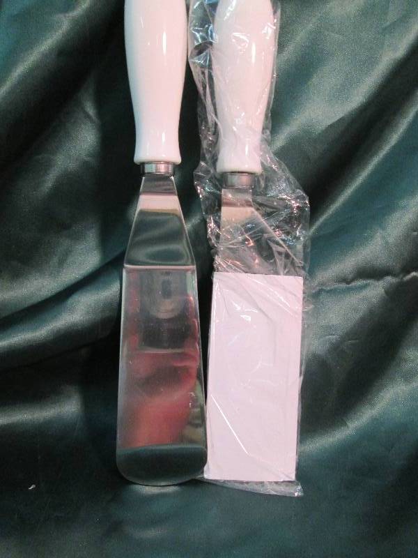2 Pc. Spatula Set W White Handles...
