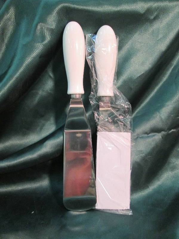 2 Pc. Spatula Set W White Handles...