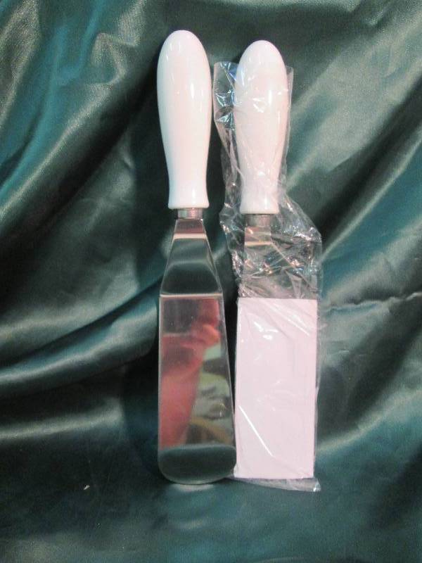 2 Pc. Spatula Set W White Handles...