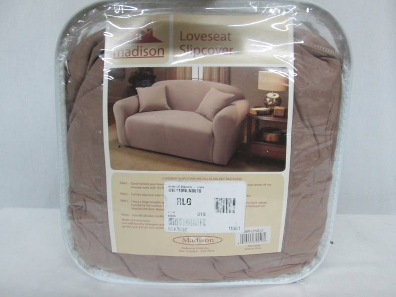 Madison Solid Color Jersey Loveseat Slipcover