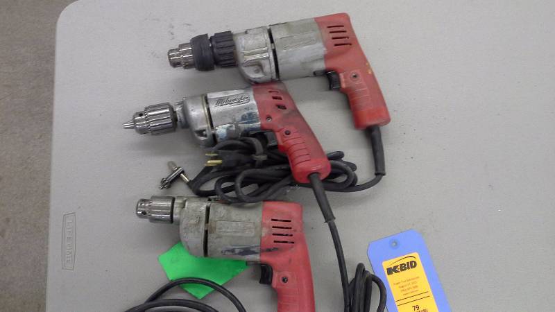 lot 79 image: Milwaukee Drills (3)