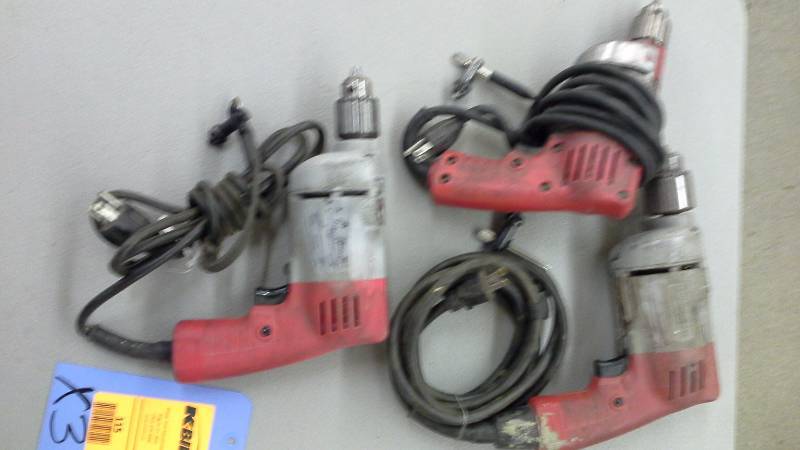 lot 115 image: Milwaukee Drills (3)