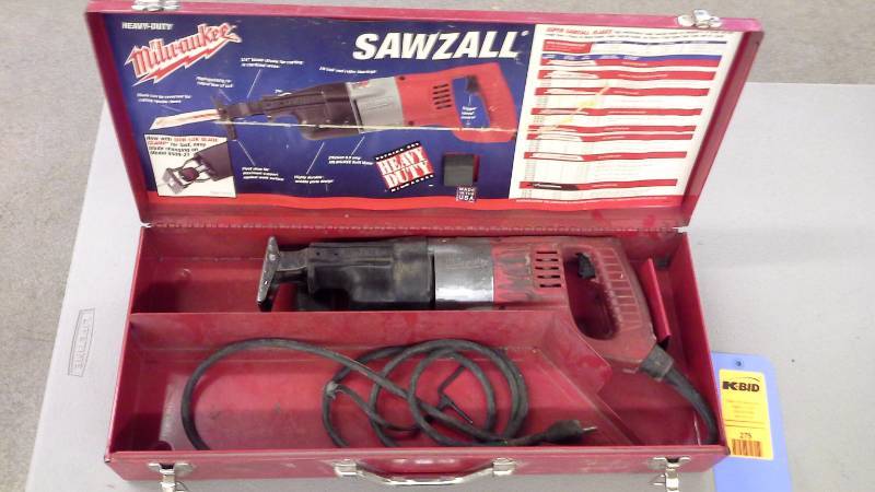 lot 275 image: Milwaukee Sawzall Reciprocating Saw (1)