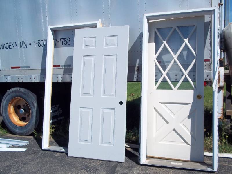 2 New door frames 38 RO with new door, and one 32 door with window